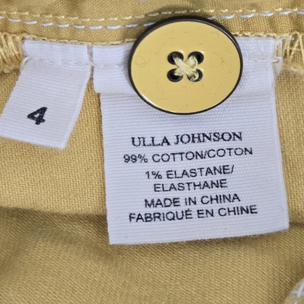 Ulla Johnson Jeans Lou Mustard Button Fly Flare - Picture 7 of 16